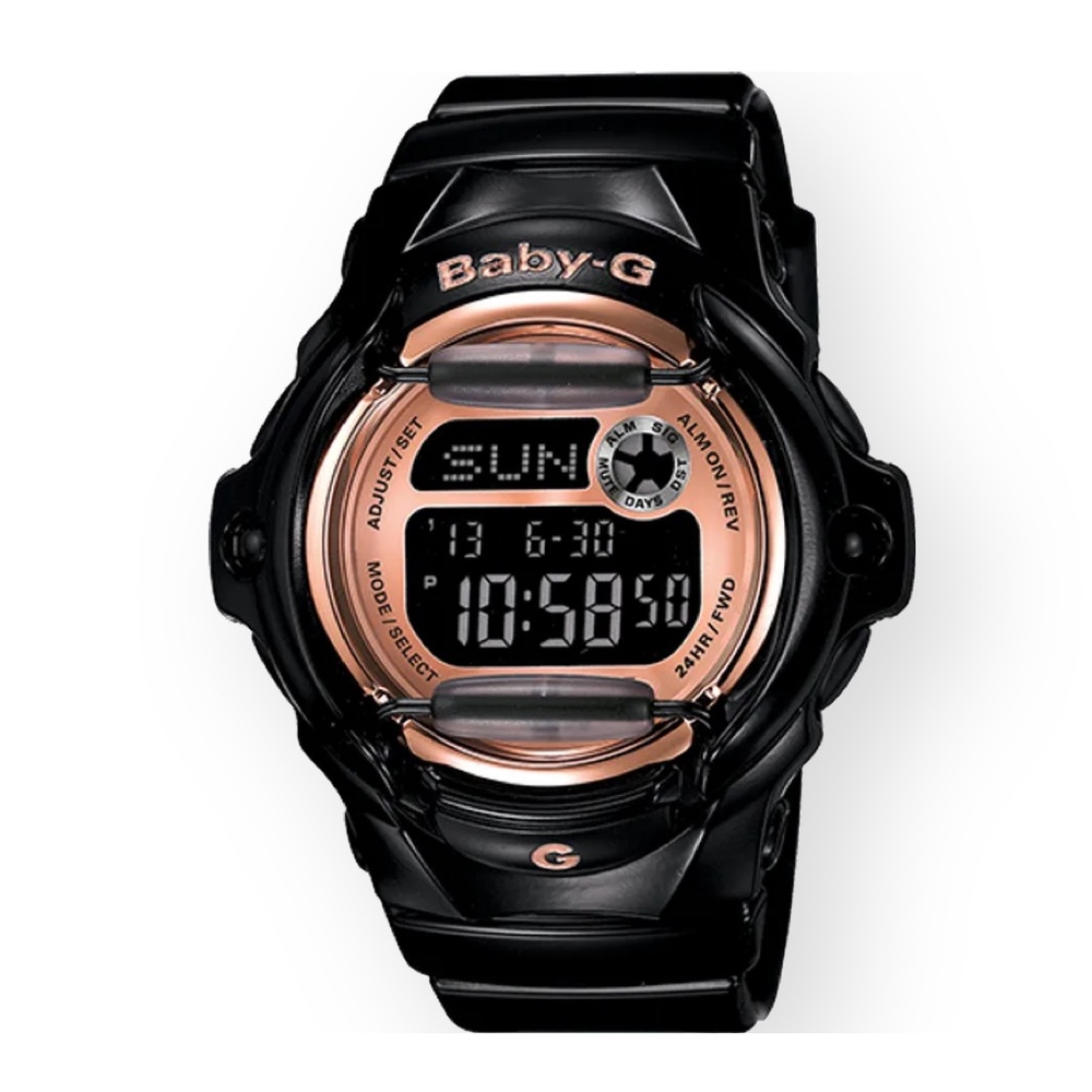 Black and rose gold Baby-G watch